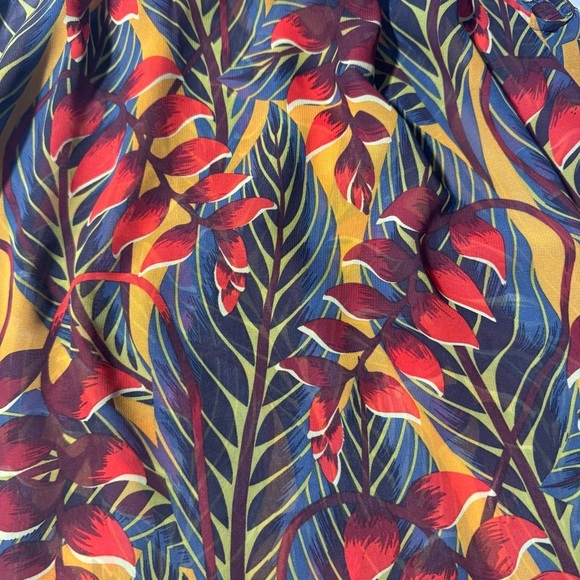 Molly Bracken Sheer Sleeveless Racerback Top Tropical Print– Size Small - Picture 5 of 7